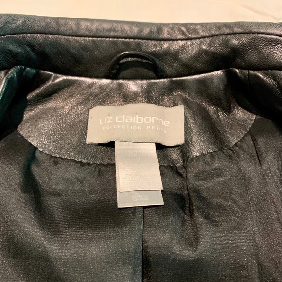 Liz Claiborne black leather jacket - 2P Host Pick! - Picture 9 of 9